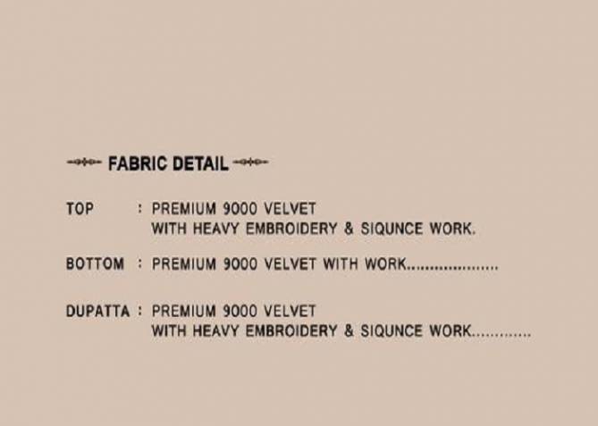 Wahida By Sargam Velvet Heavy Designer Salwar Suits Catalog